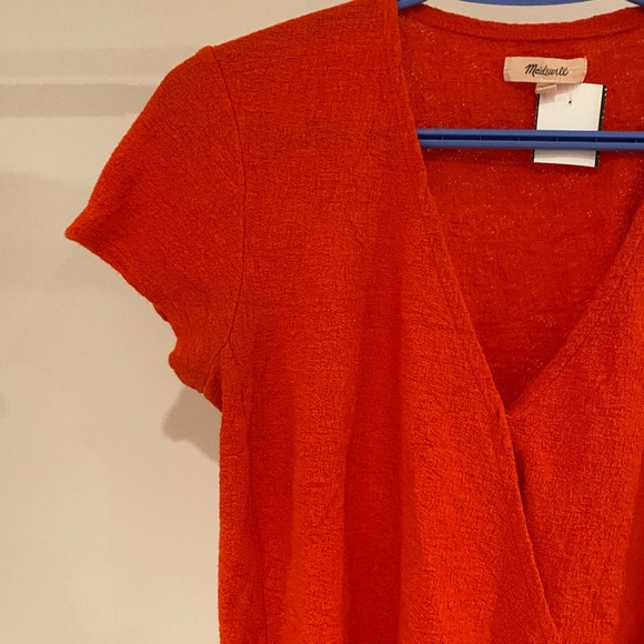 Madewell Texture & Thread Wrap-Tie Top - Picture 6 of 7